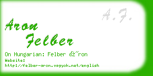 aron felber business card